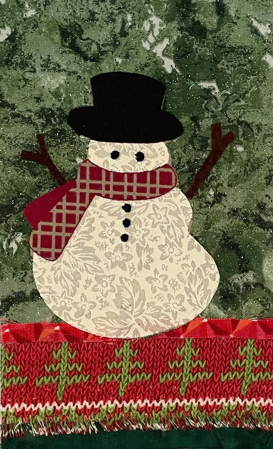 Mixed Media Winter Holiday Postcard