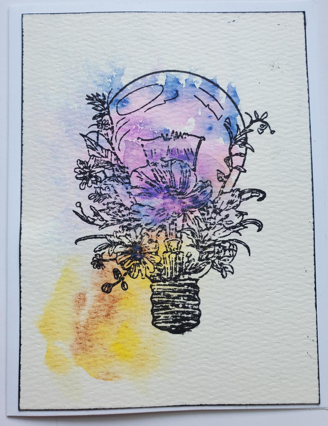 "Bright Ideas" Handmade Greeting Card