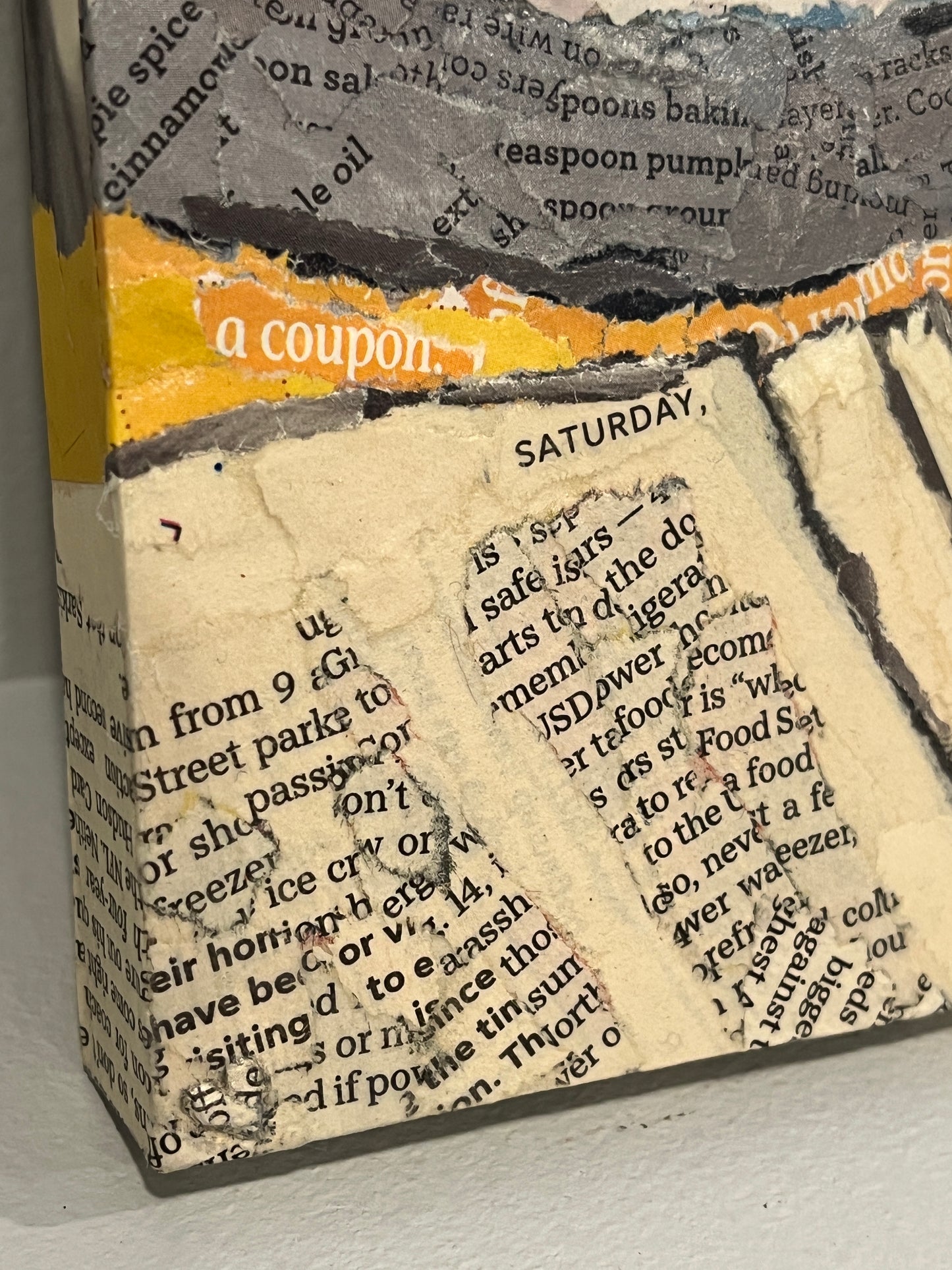 Saturday Morning Coffee Torn Paper Collage