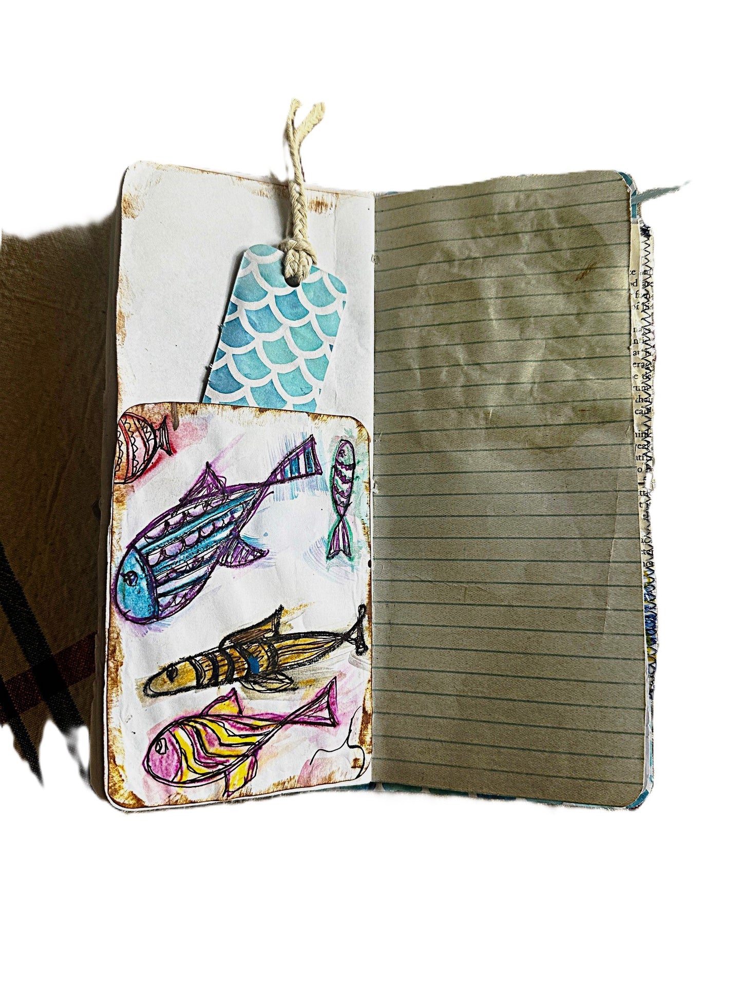 Envelope Window FISHING JOURNAL 9"x4" includes mini fishing log book Great gift!