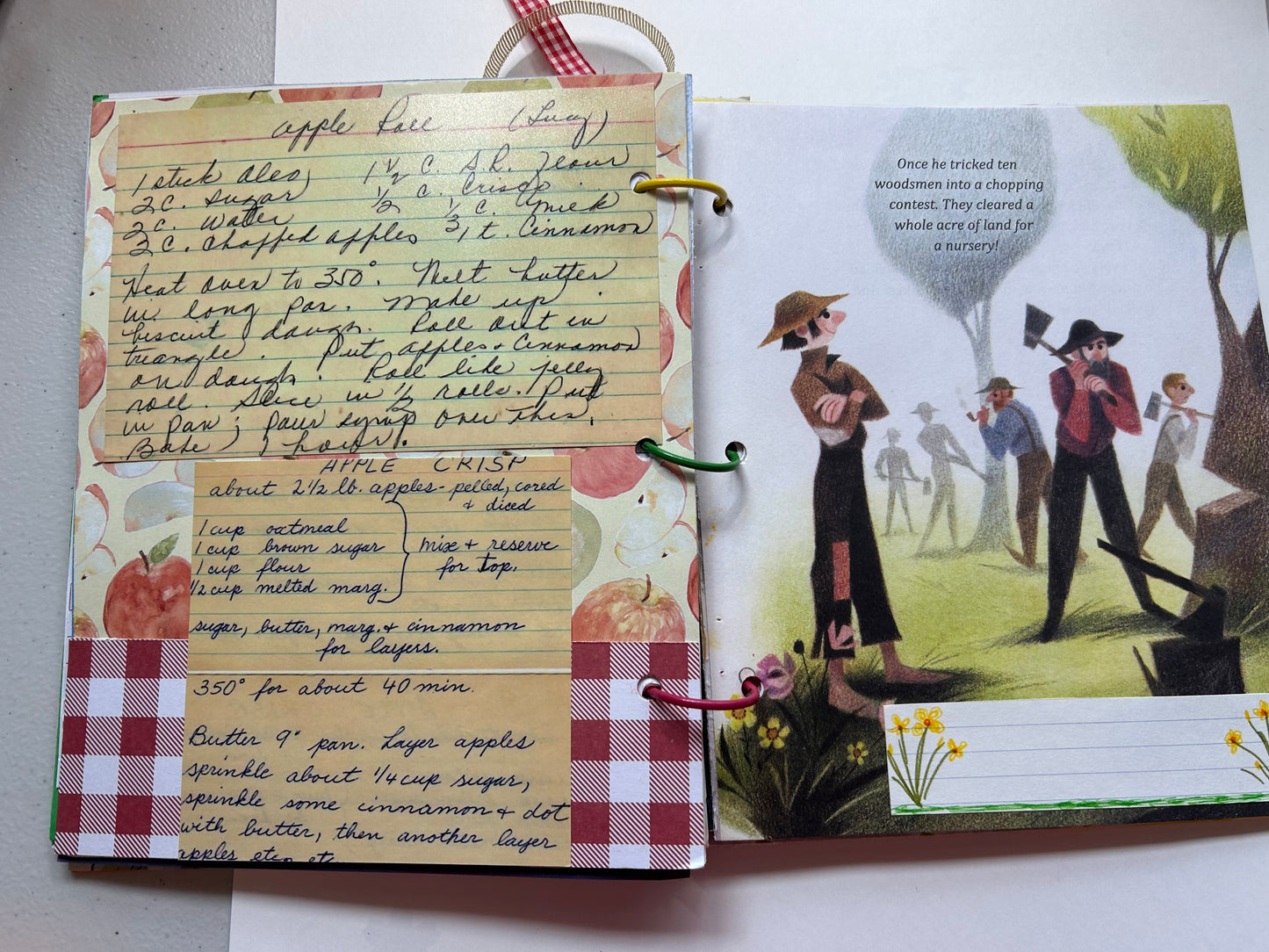 Johnny Appleseed Golden Book Journal and Recipe Book.