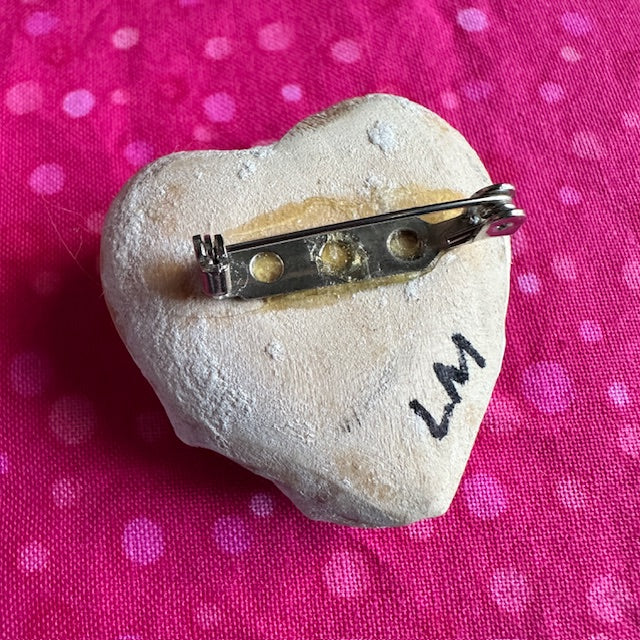 Green Mosaic KEY TO MY HEART 2 inch Pin