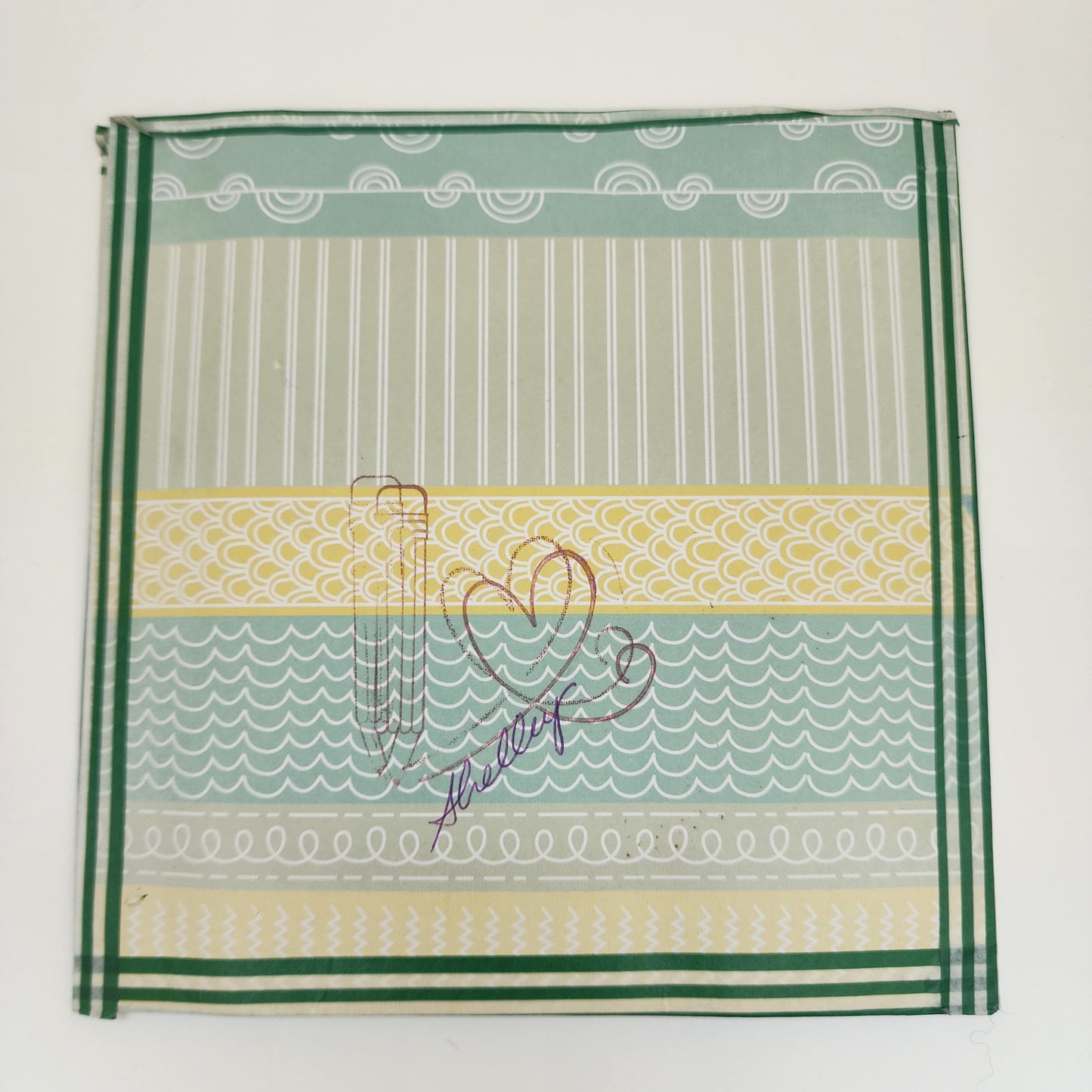 "Gone Fishing" Original Collage Greeting Card blank inside