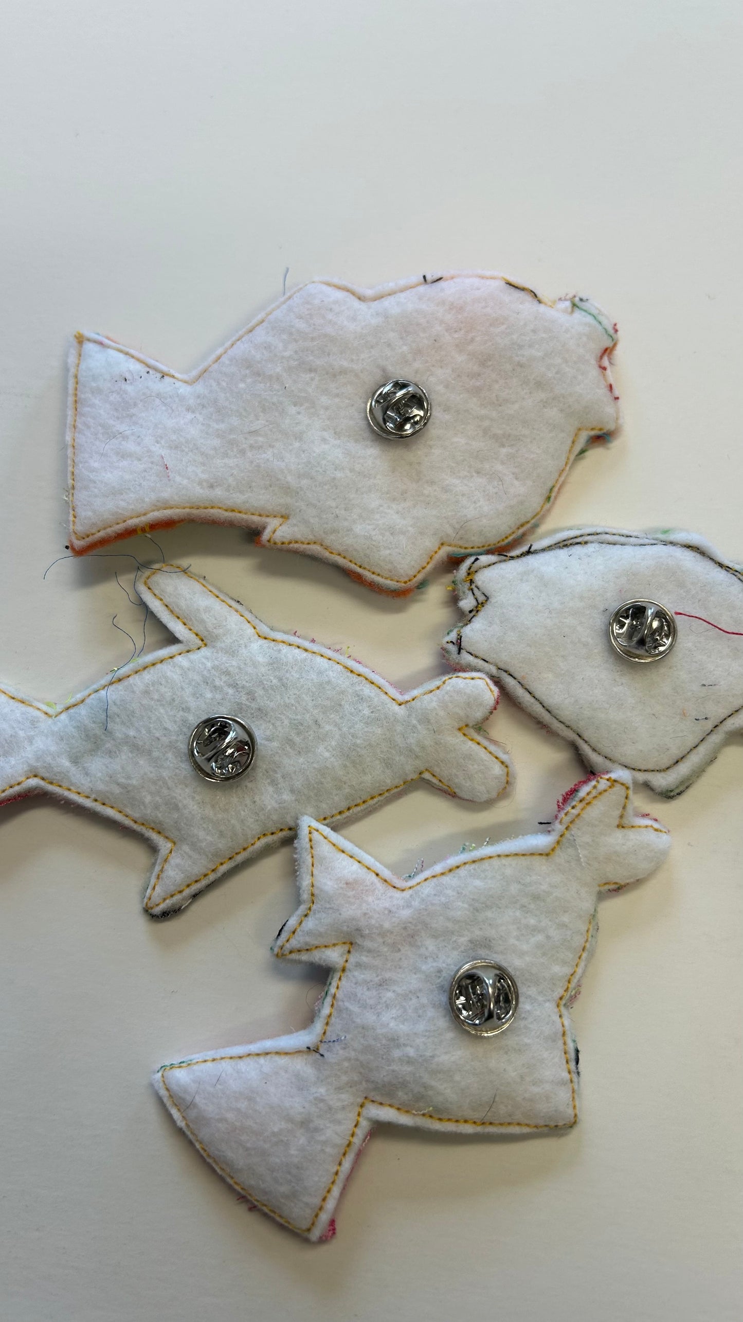 Fishy Slow Stitched Pin