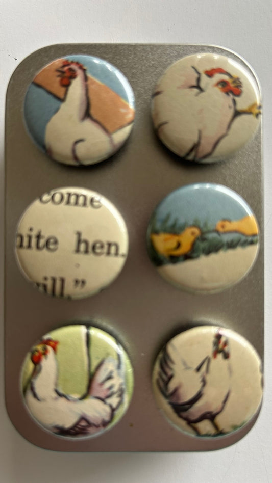 VINTAGE MAGNETS CHICKENS