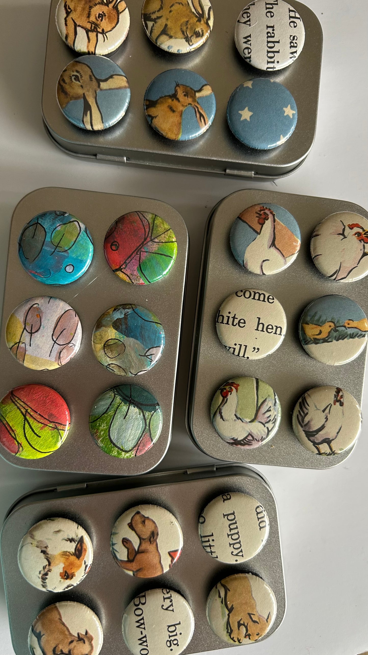 Vintage Magnets-Bunnies