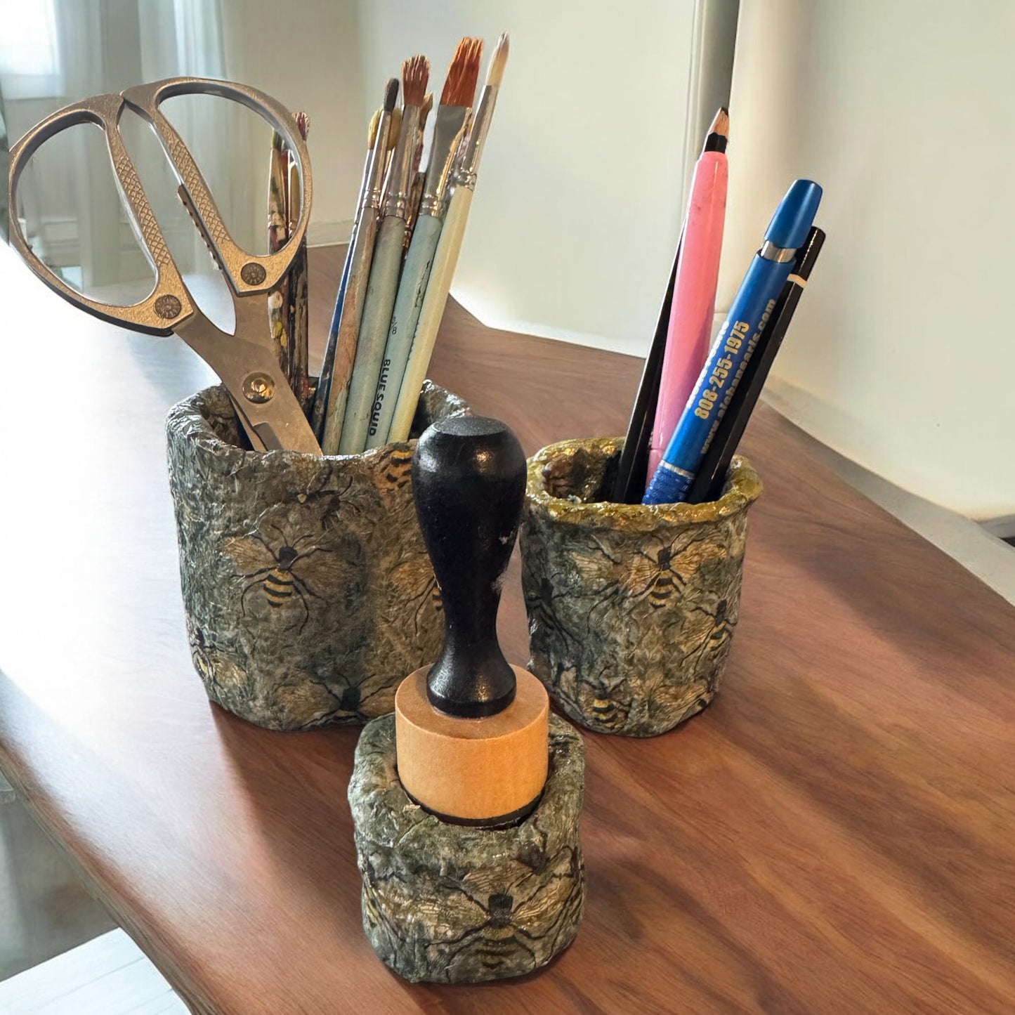 π Handmade Organizer Cups/Holders β  (2 Piece Set with free mini holder)