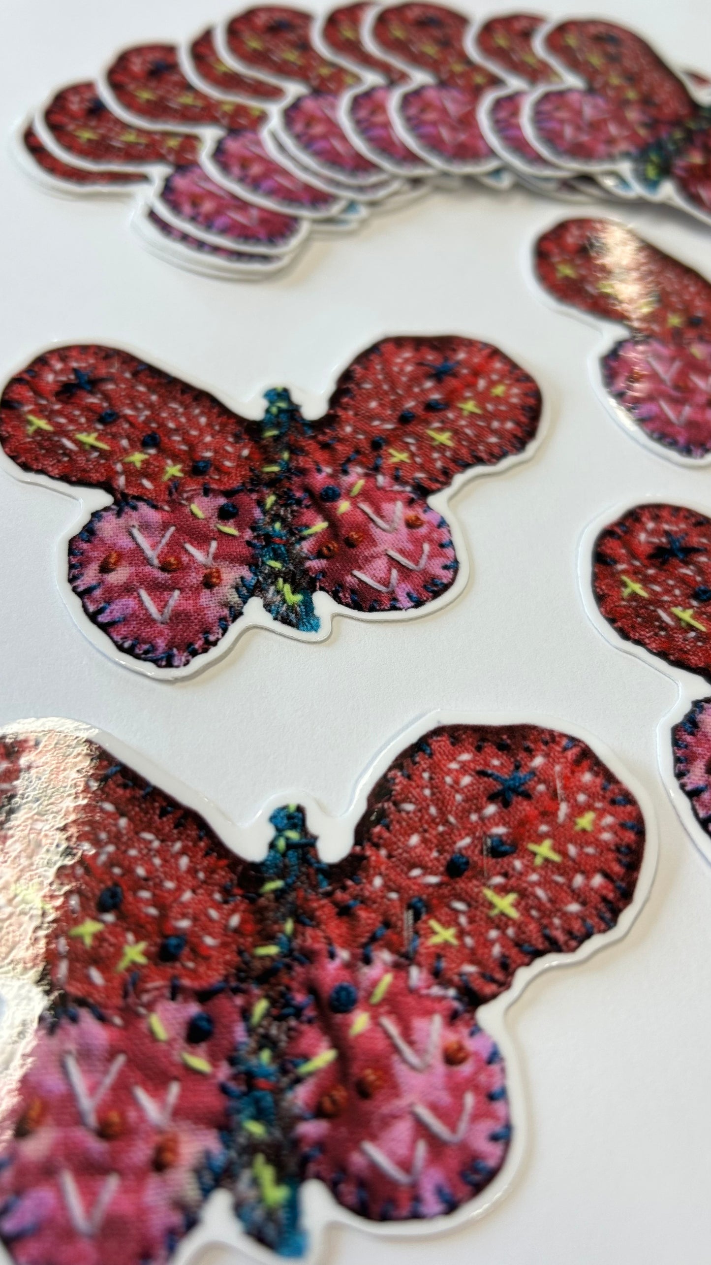 Slow Stitched Butterfly Vinyl Sticker
