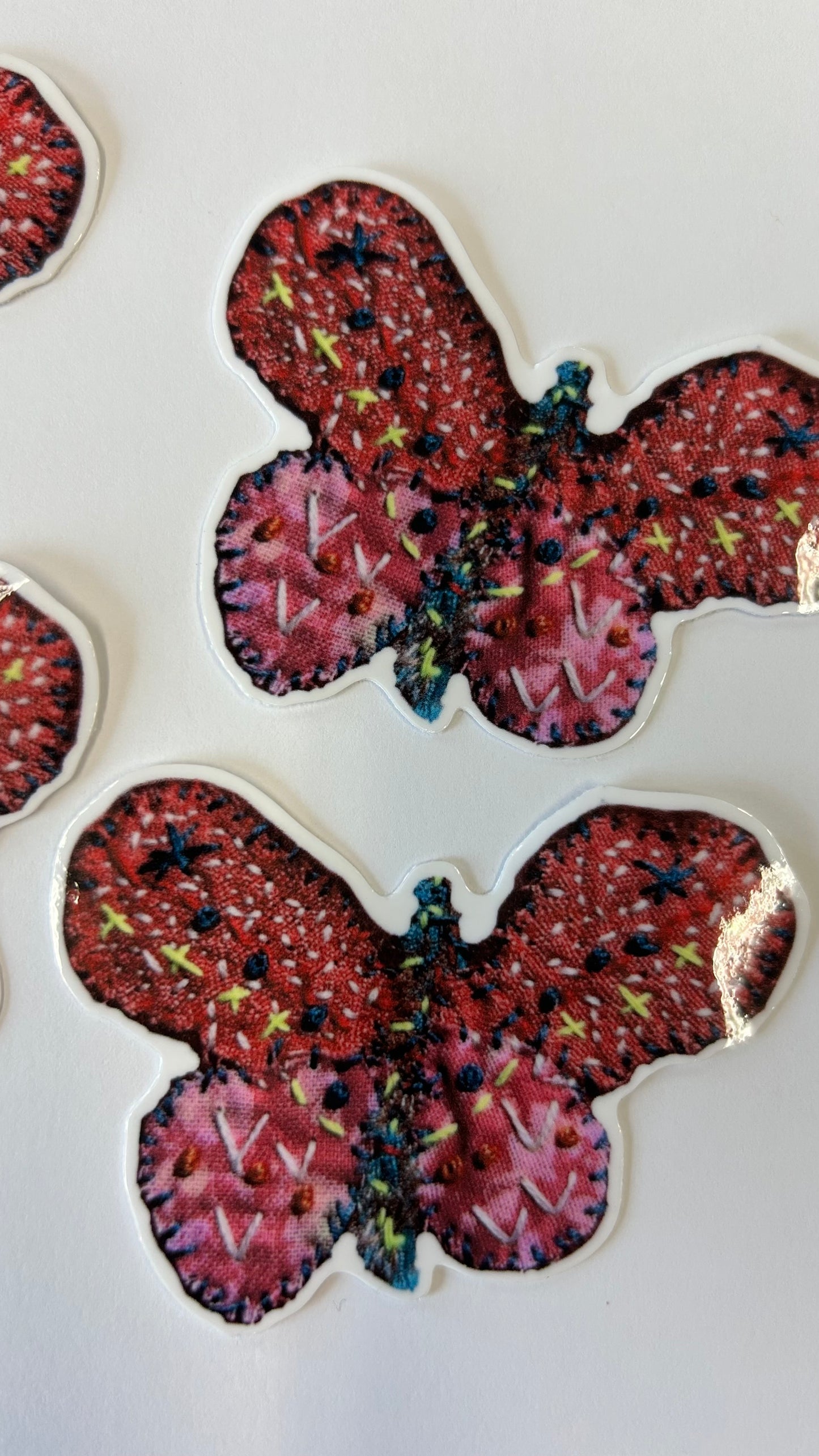 Slow Stitched Butterfly Vinyl Sticker