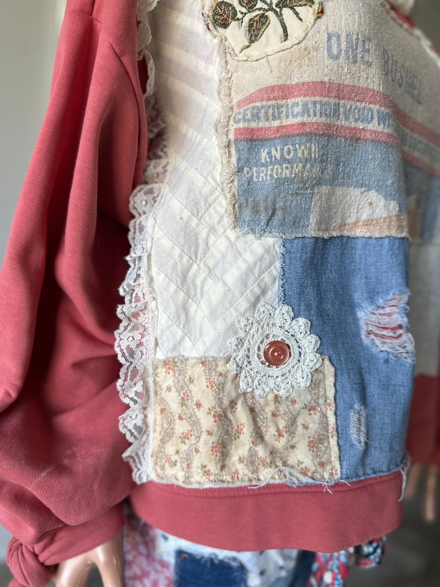 Bushel and a Peck Upcycled Sweatshirt A12
