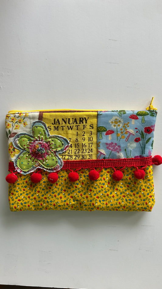 January zipper pouch