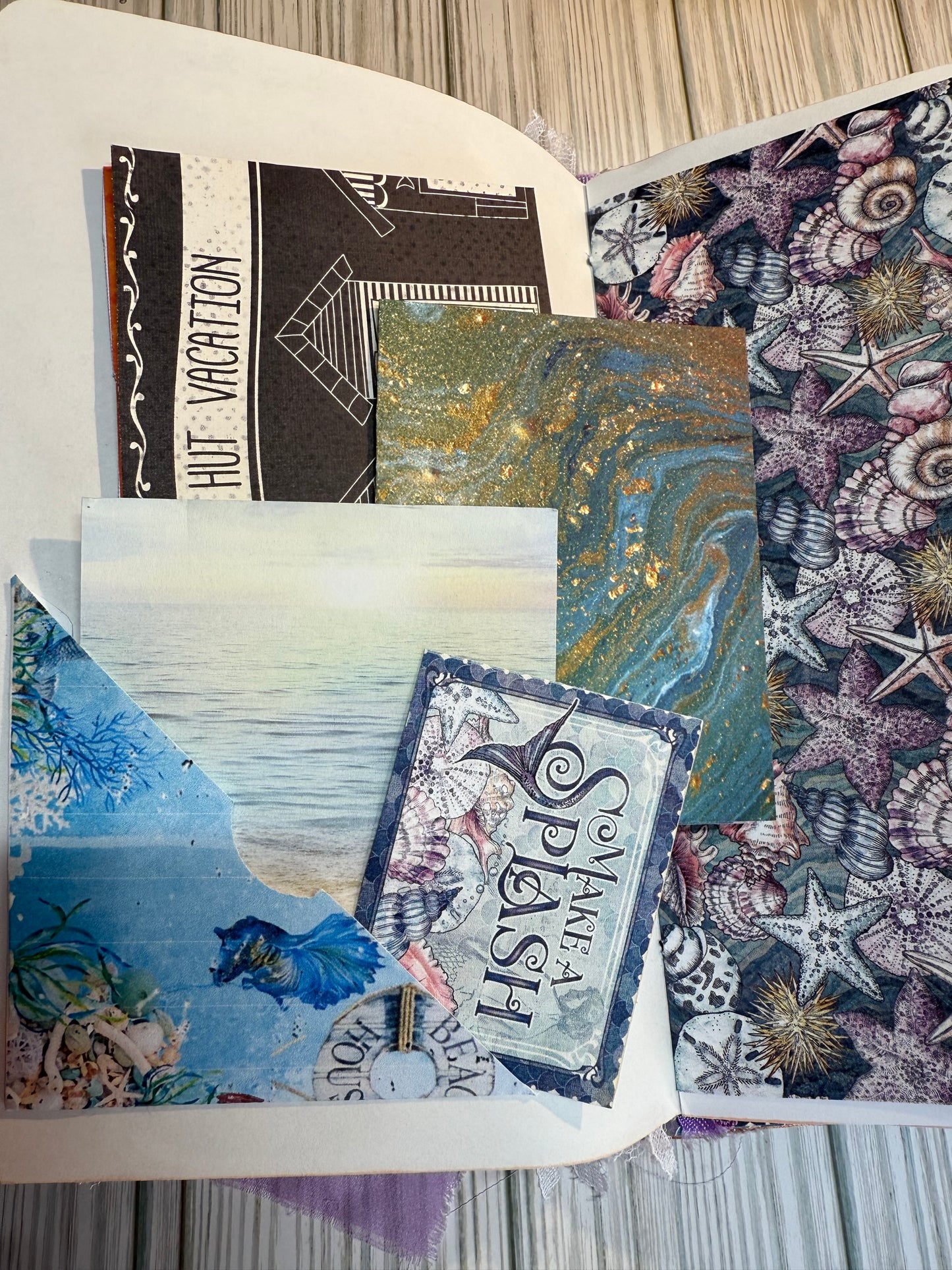 Under The sea hand made journal