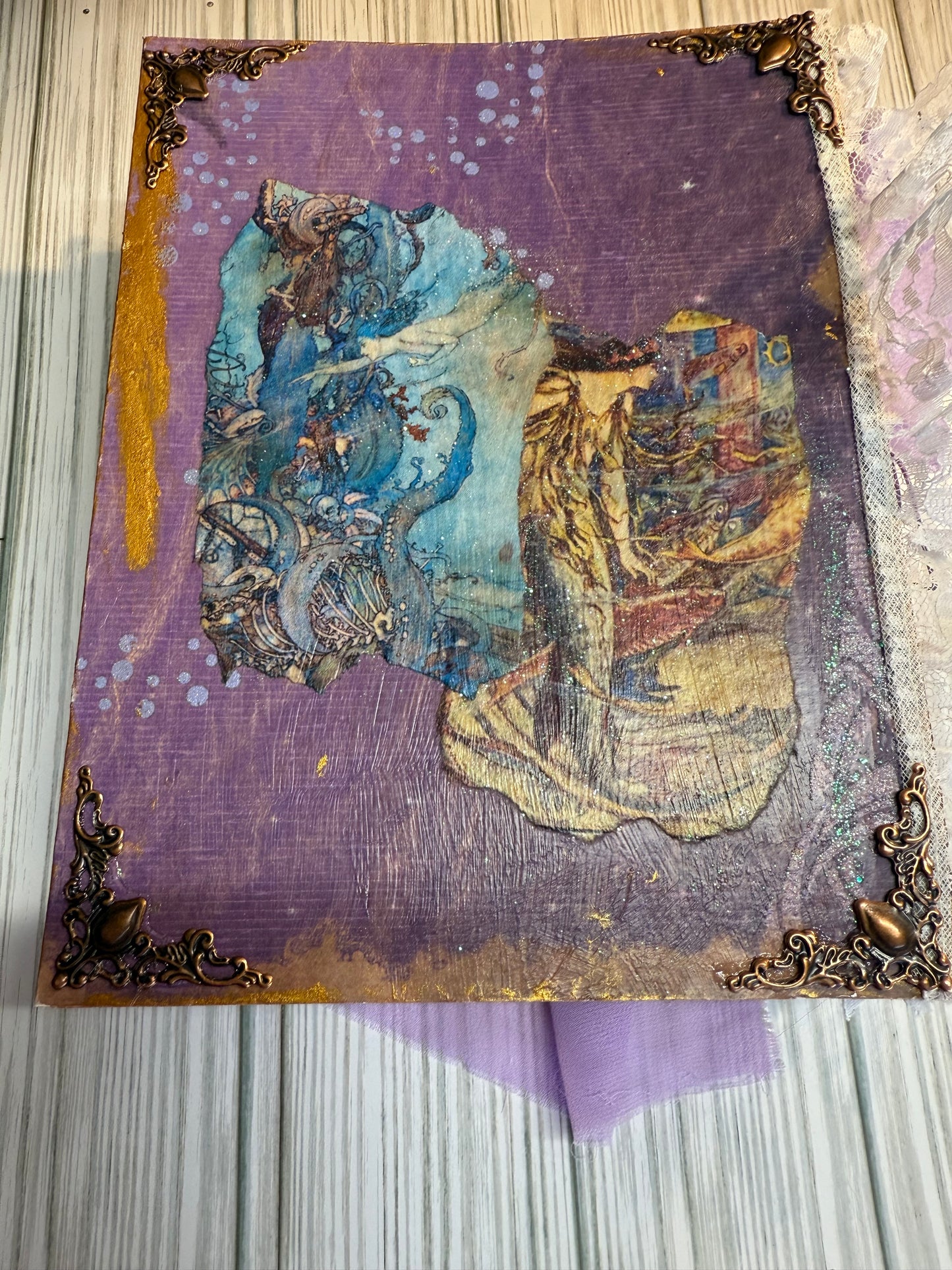 Under The sea hand made journal