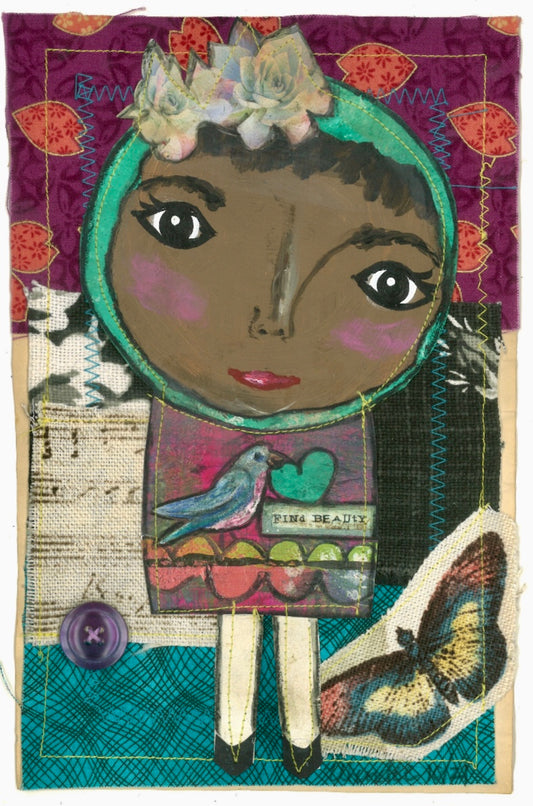 "Find "Beauty". Set of four 5" x 7" Blank greeting cards with envelopes.