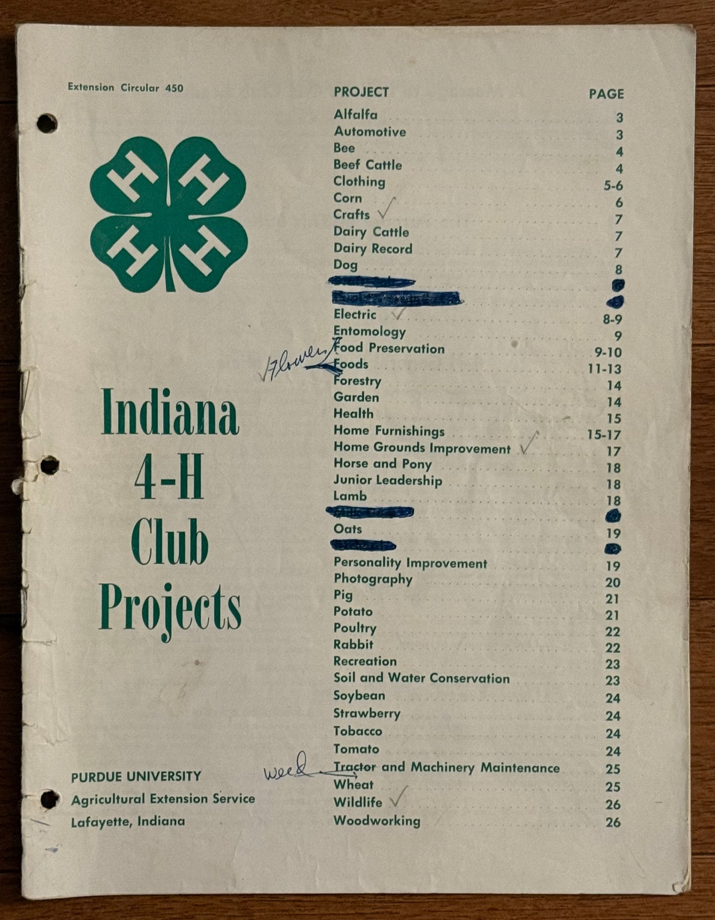 4-H Member’s Record Books (1966 - 1971)