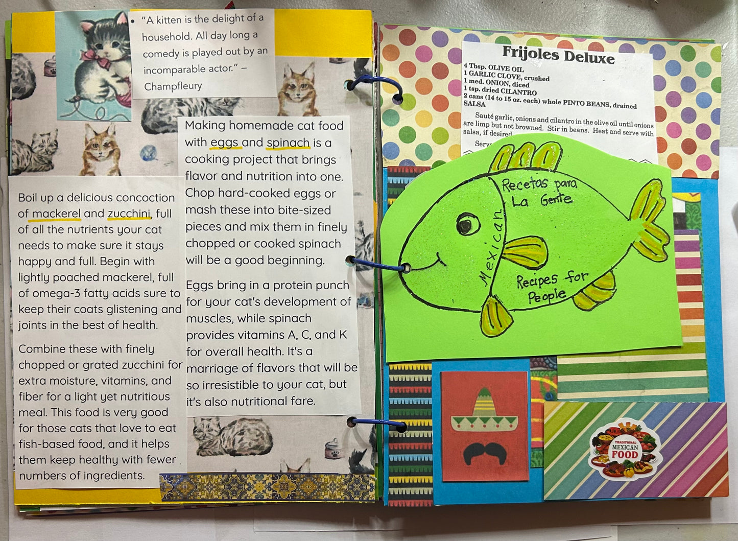 The Mischievous Kitty Cat- El Gatito Travioso Story, Journal and Recipes
