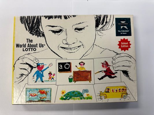 Vintage 1971 The World About Us Lotto Matching Card/Board  Game, Never Been Used, Complete Set
