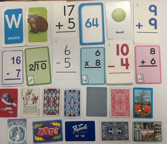 Vintage Playing Cards & Flash Cards – Ephemera Pack