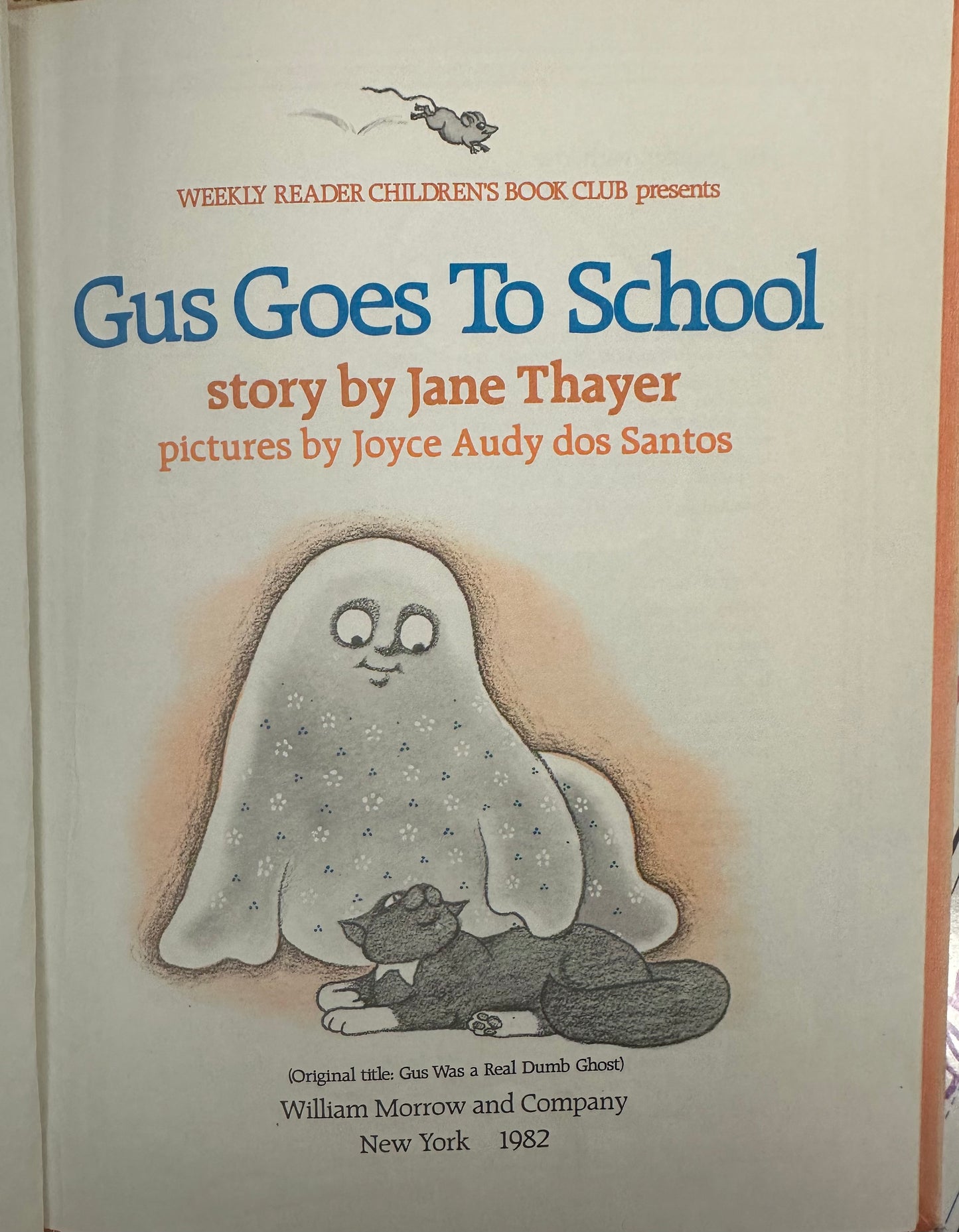 Vintage Children's Book Gus Goes to School (1982) Halloween, Autumn, Ephemera