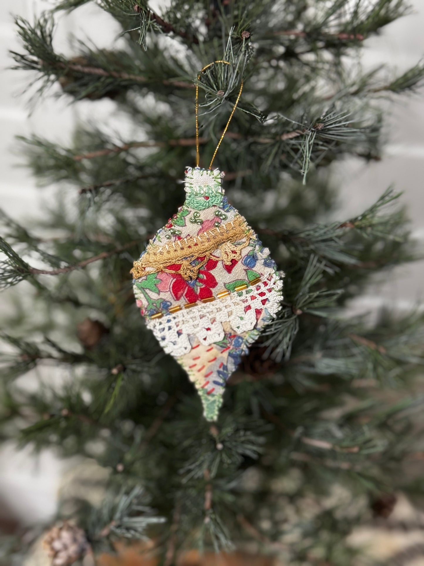 Slow Stitched Ornament (O3)