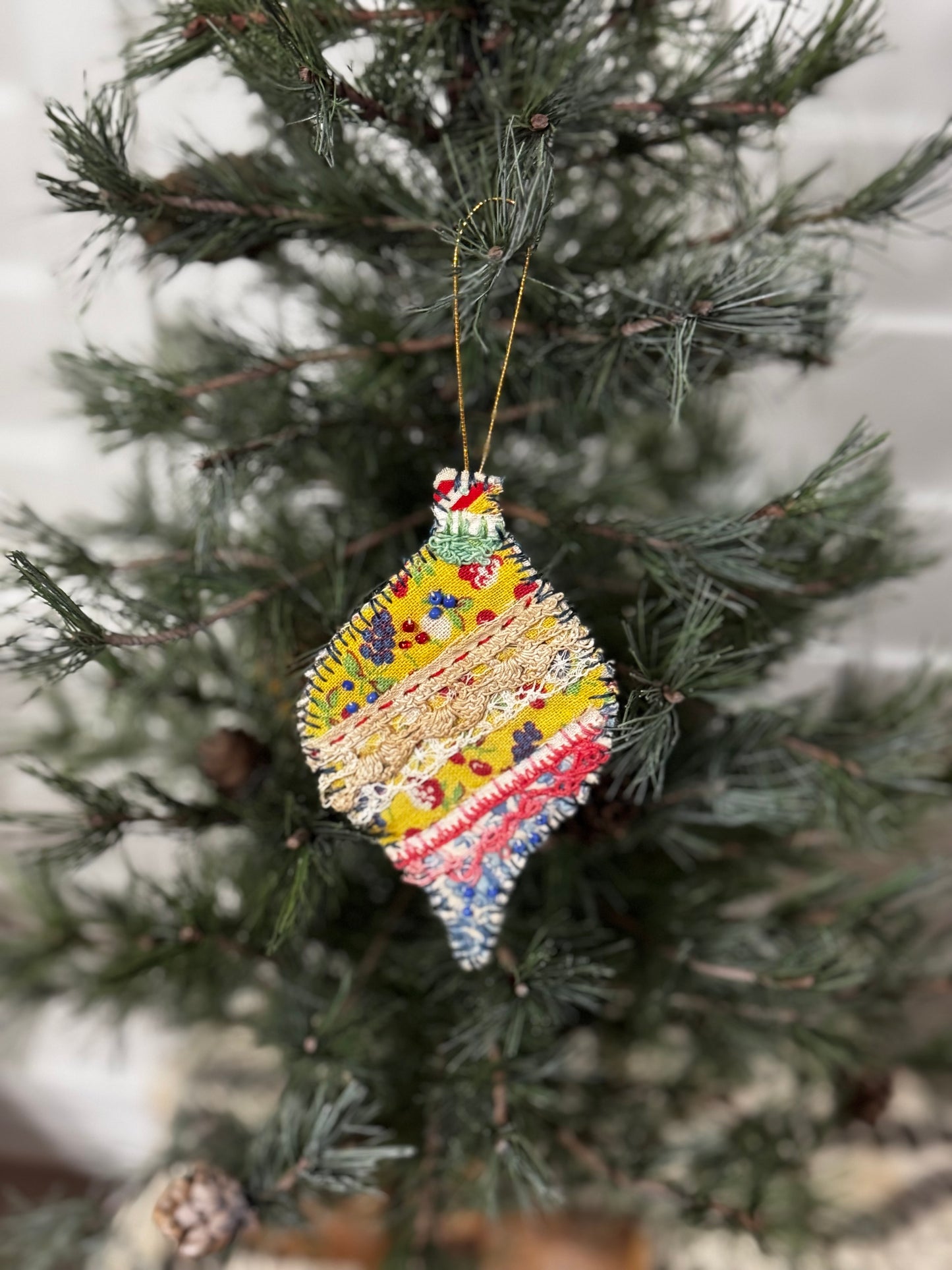 Slow Stitched Ornament (O4)