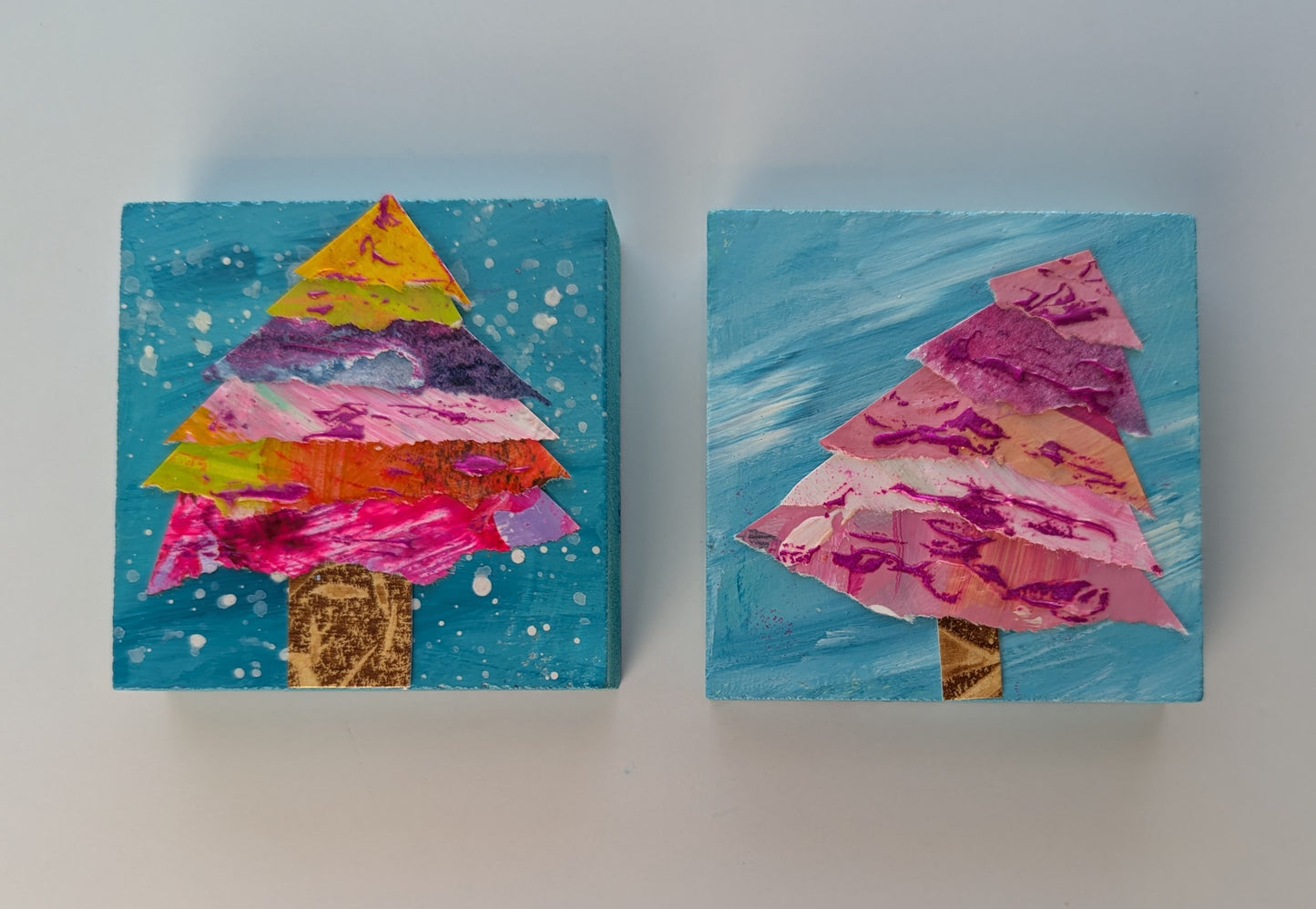 Mini Collaged Christmas Tree Shelf Sitter