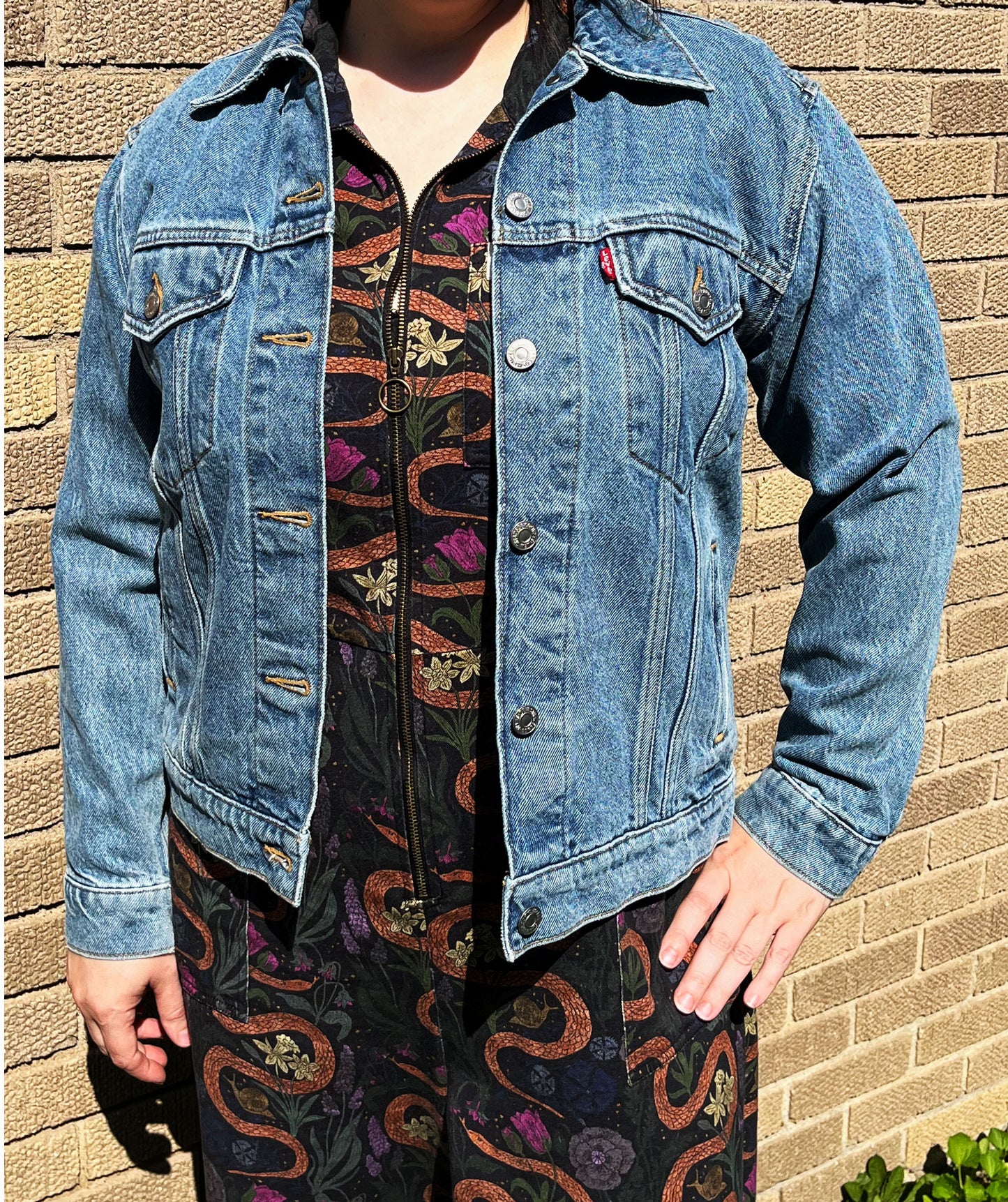 Chakra Mandala Hand Painted Jean Jacket