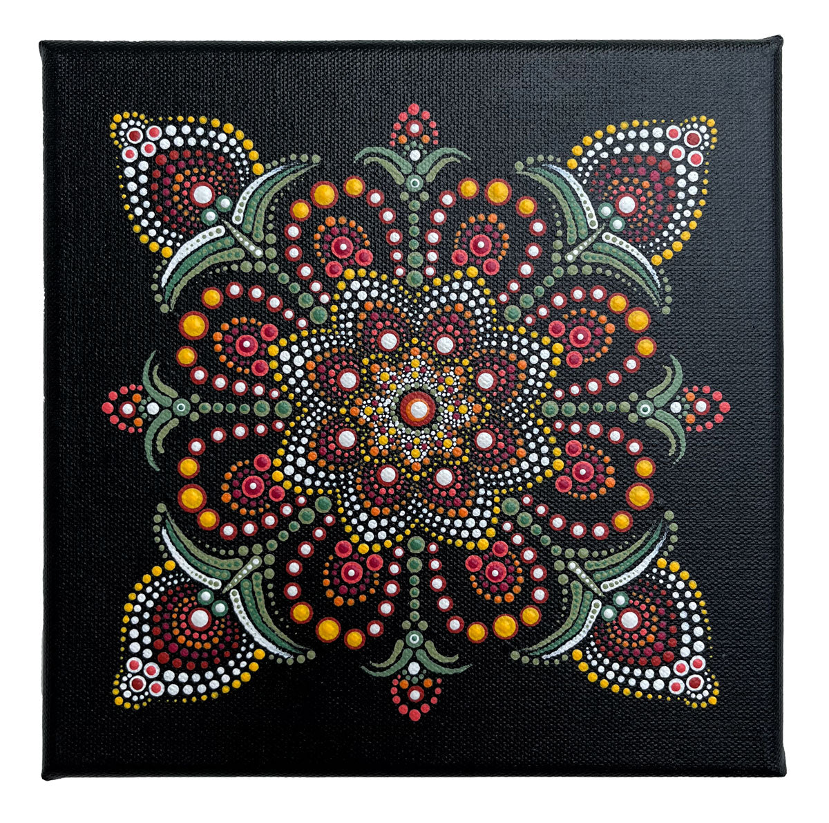 Hand Painted Dot Mandala Painting