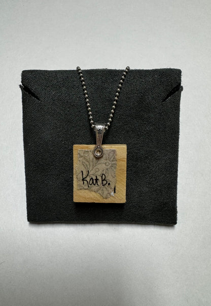 Scrabble Tile Pendant (P7)