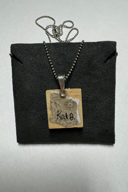 Scrabble Tile Pendant (P8)