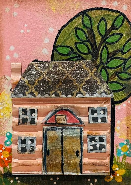 ATC Pink House with Hidden Nursery Rhyme (15,16)