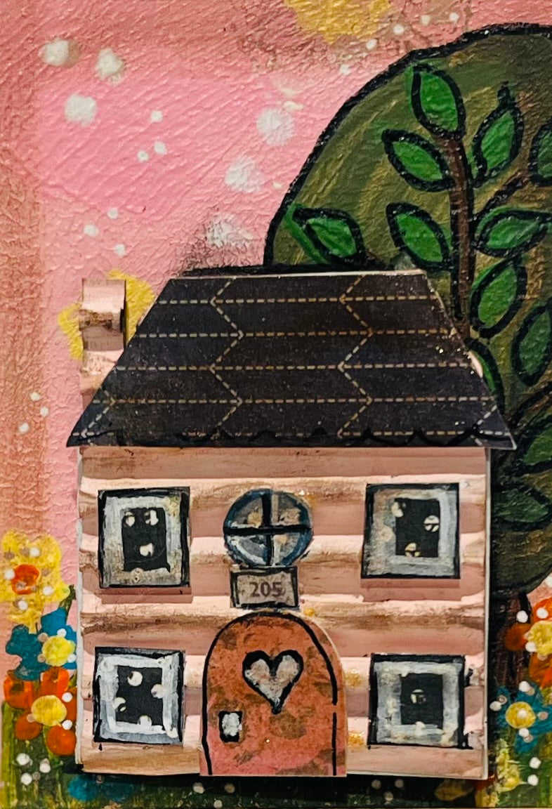 ATC Pink House with Hidden Nursery Rhyme (17,18)