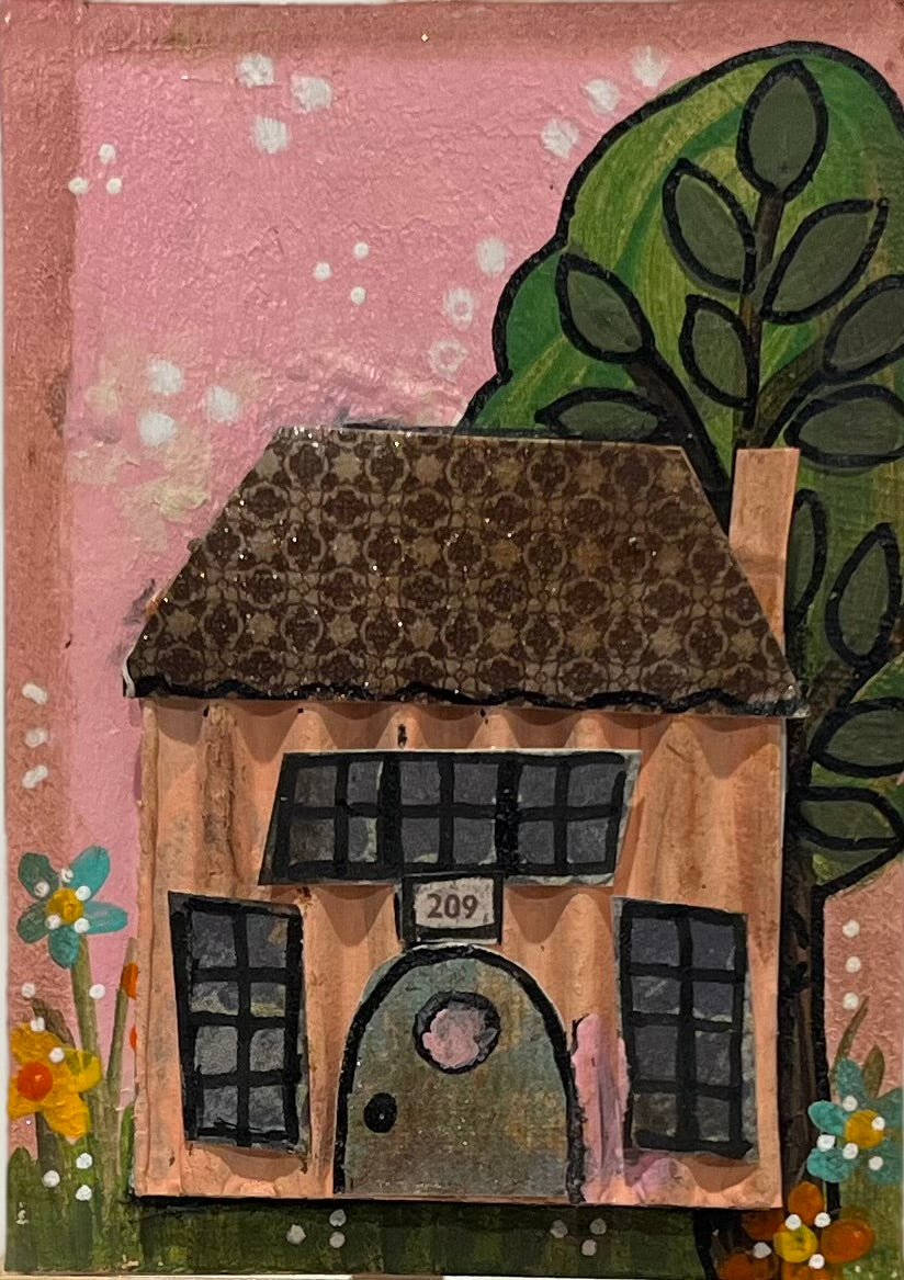 ATC Pink House with Hidden Nursery Rhyme (19,20)