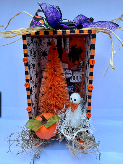 Boo Ghost Halloween Diorama