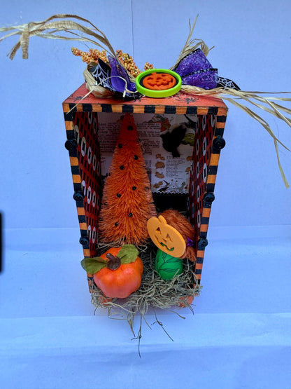 Pumpkin Girl Halloween Diorama