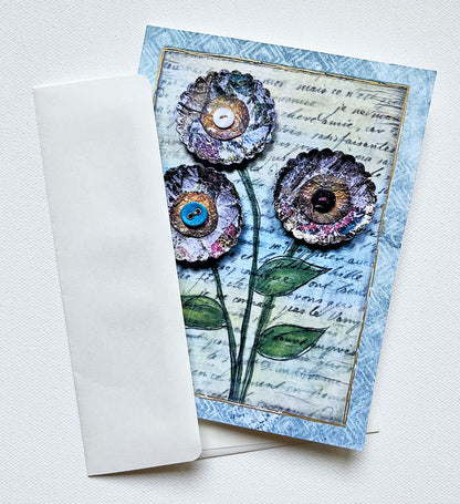 Momogami Flowers Print Card