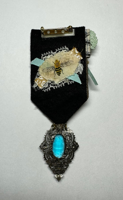 Vintage Blue Jewel Badge