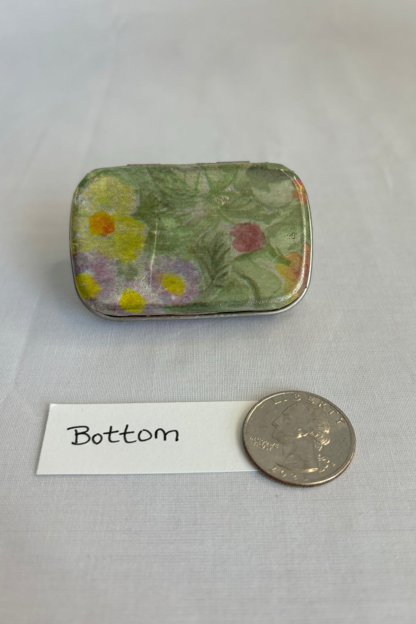 Mini Altoid Tin Pink Flowers (C)