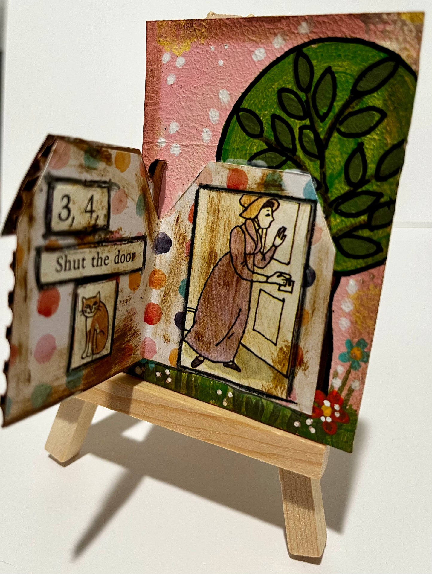 ATC Pink House with Hidden Nursery Rhyme (3,4)