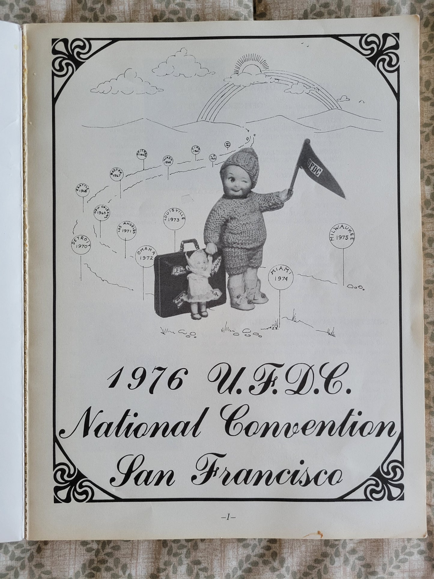 Doll Club 1976 Convention Program: Vintage Doll & Bear Photos plus Lotta Crabtree Paper Doll