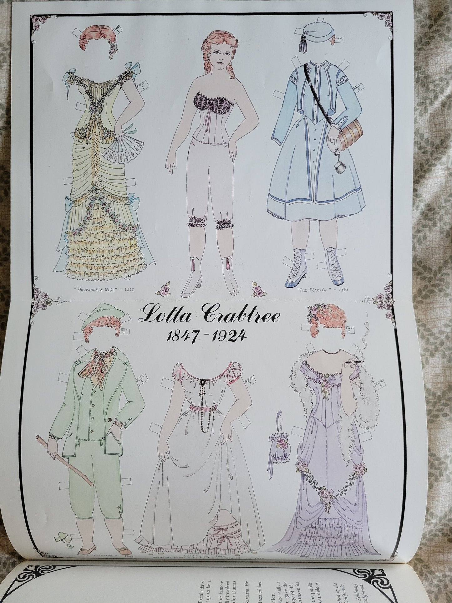 Doll Club 1976 Convention Program: Vintage Doll & Bear Photos plus Lotta Crabtree Paper Doll