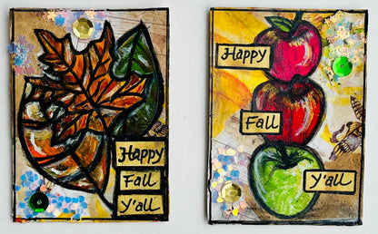 ATC "Happy Fall Y'all". Set of Two.