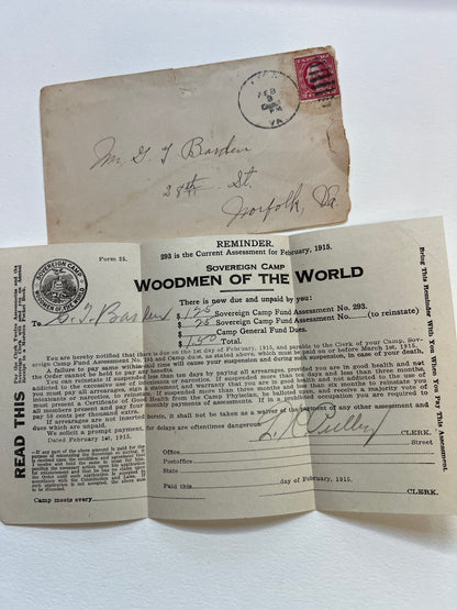 Vintage Receipt from 1915