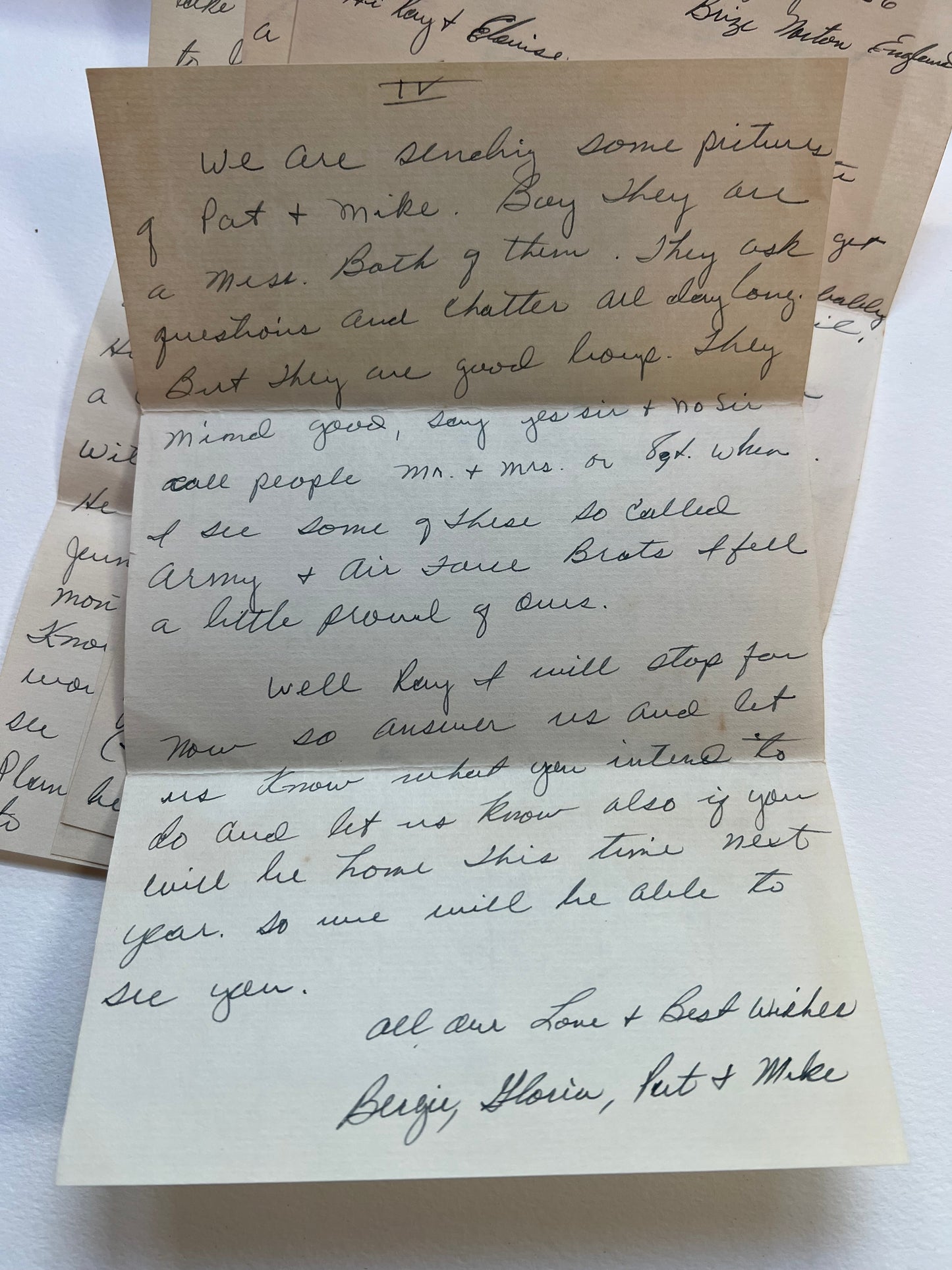 Handwritten Letter from 1956