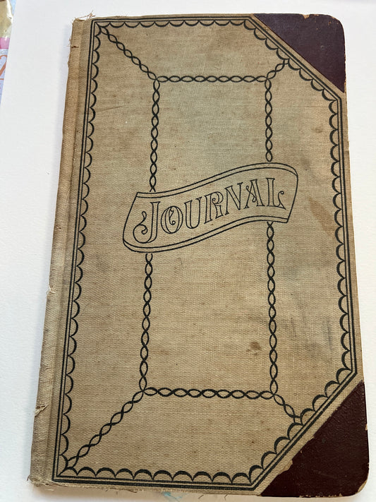 Vintage Journal/Log Book with Handwritten Pages