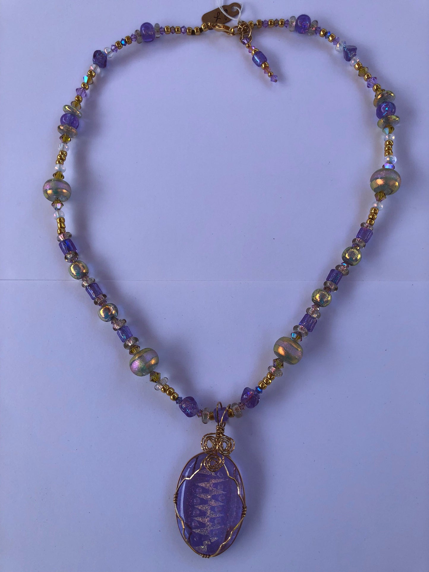 Necklace Lavender Dichroic