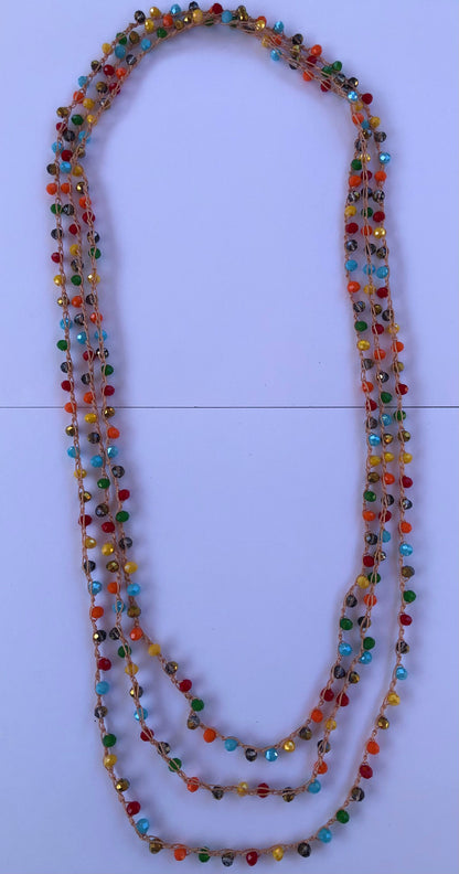 Multi Colored Crochet Necklace/Bracelet