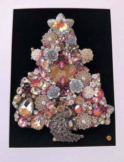 Jewelry Mosaic Xmas Tree Pinks