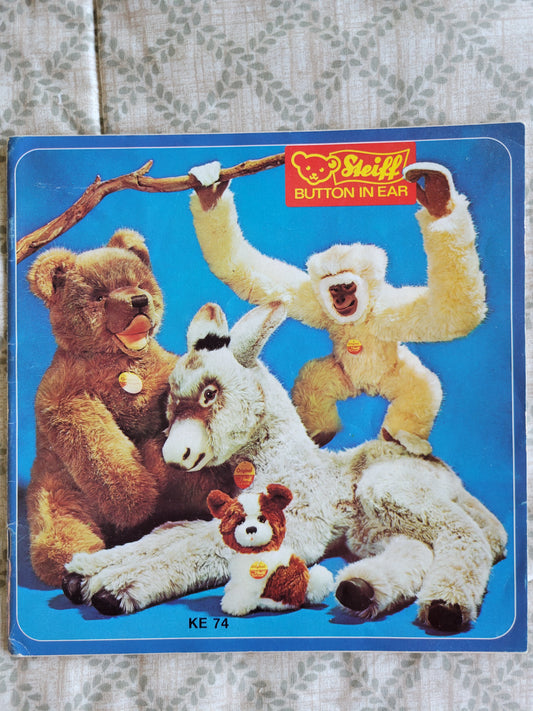 Vintage Steiff Plush Toy Catalog 1974, Full Color, 44 pages: Bears, Bunnies, Hedgehogs, Jungle Book Animals