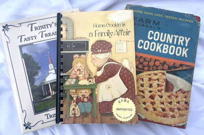 Collection of 3 Various Vintage Cookbooks